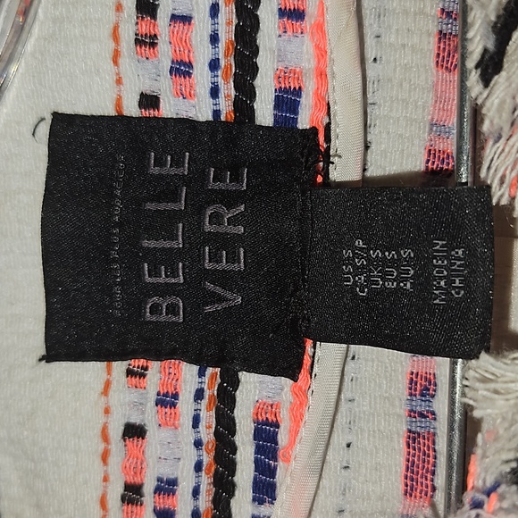 Belle Vere Blazer Neon Stripe Jacket Sz S - Picture 3 of 6